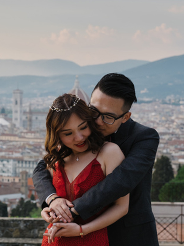Engagement session in Milan and elopement in Florence